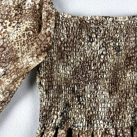 Betsey Johnson Tiered Midi Dress Small Animal Print Ruched Whimsigoth Fairy - Picture 16 of 16